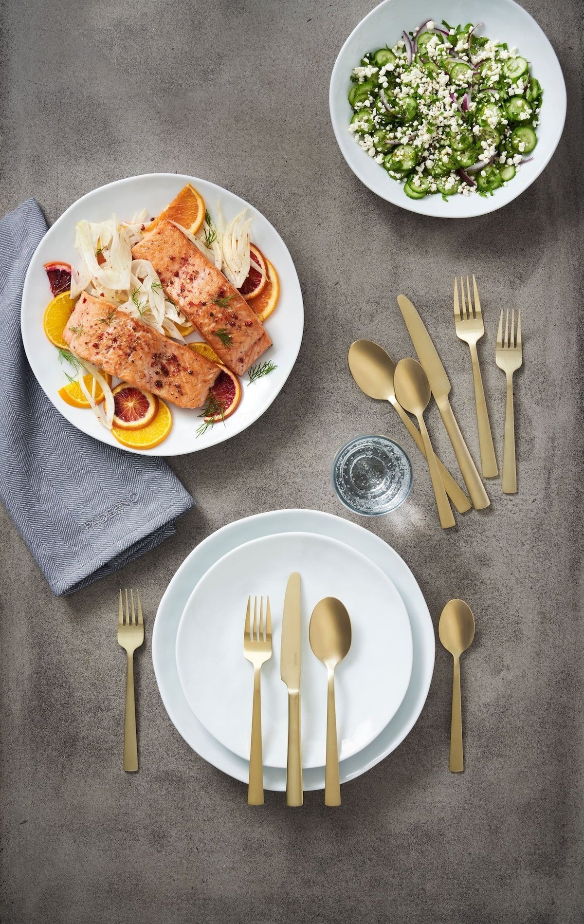Summerside Champagne Matte Stainless Steel Flatware Set, Serves 4, 20-pc C6X9 - product image 5