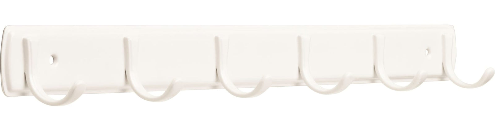 Steel 6-Hook Rail, White, 19-in H9I6 - product image 1