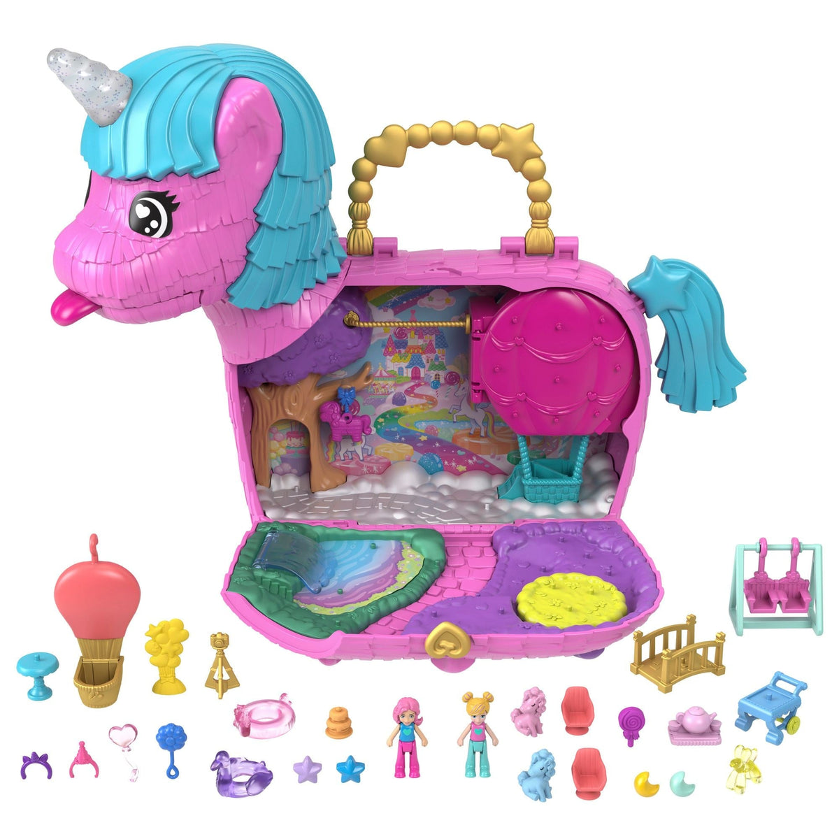 Pocket 35th Celebration Unicorn Partyland Playset, Includes 2 Micro Dolls, Pets & 25+ Surprise Accessories, Kids Ages 3+ G8K8 - product image 1