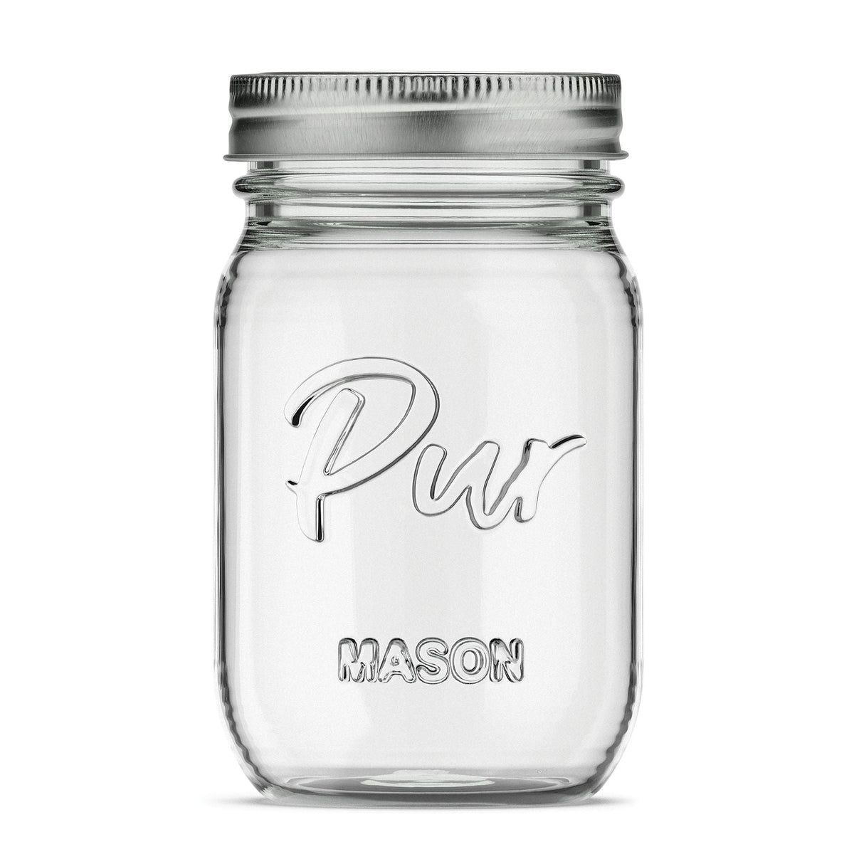 Mason Regular Mouth Glass Jar with Lid & Band, 16-oz/473-mL, 12-pk B2Q9 - product image 1