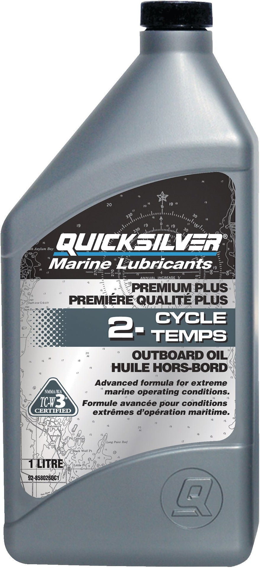 2-Stroke Premium Plus Marine Outboard Oil, 1-L K1Y6 - product image 1