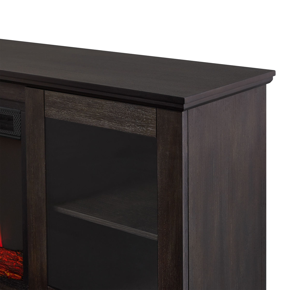 Flame Benjamin Landscape Electric Fireplace TV Stand, 81-in, 1500W, Includes Remote Control, Weathered Wood I7K3 - product image 3