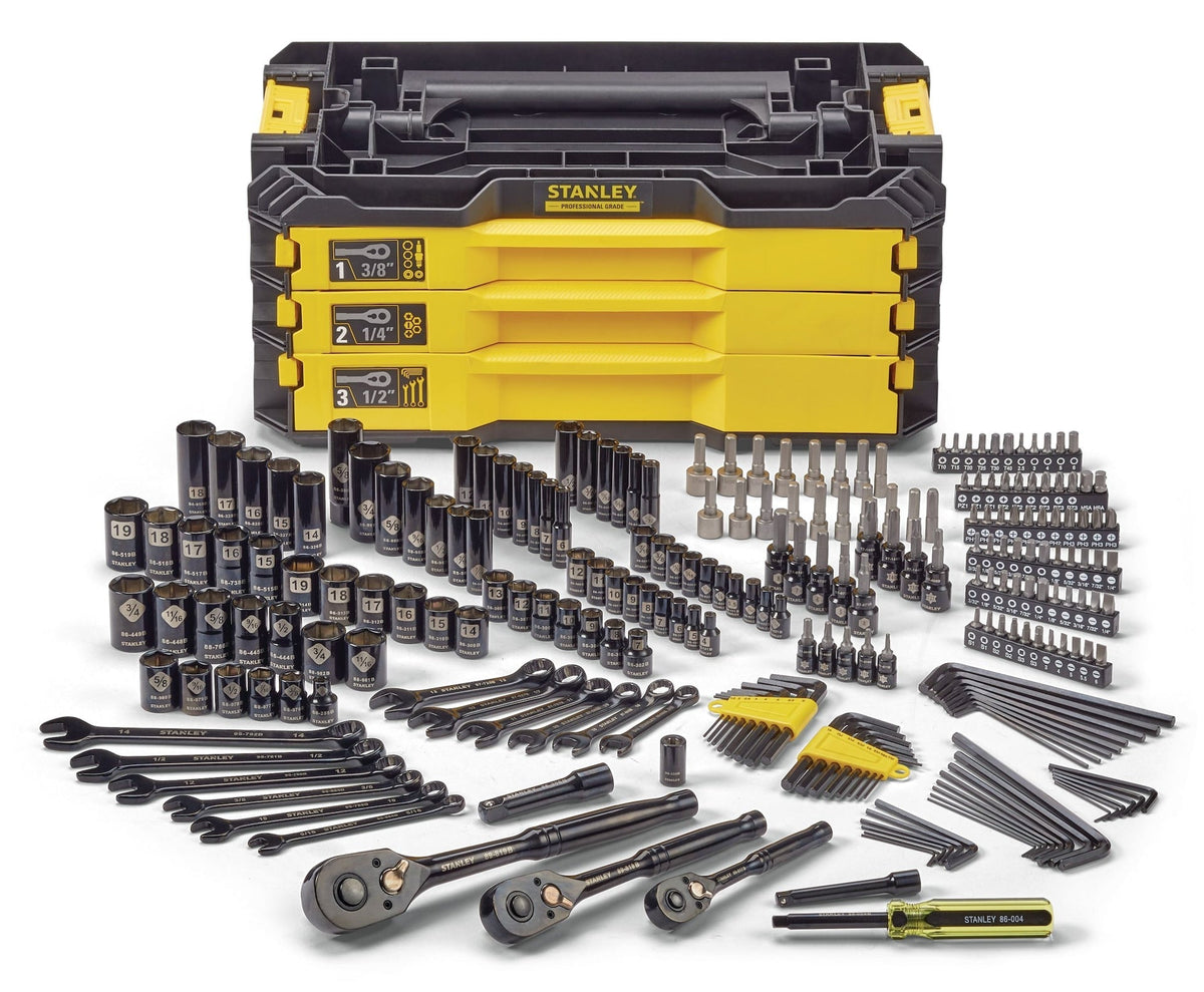 Professional Grade Black Chrome Socket Set, SAE/Metric, 236-pc X4H8 - product image 4