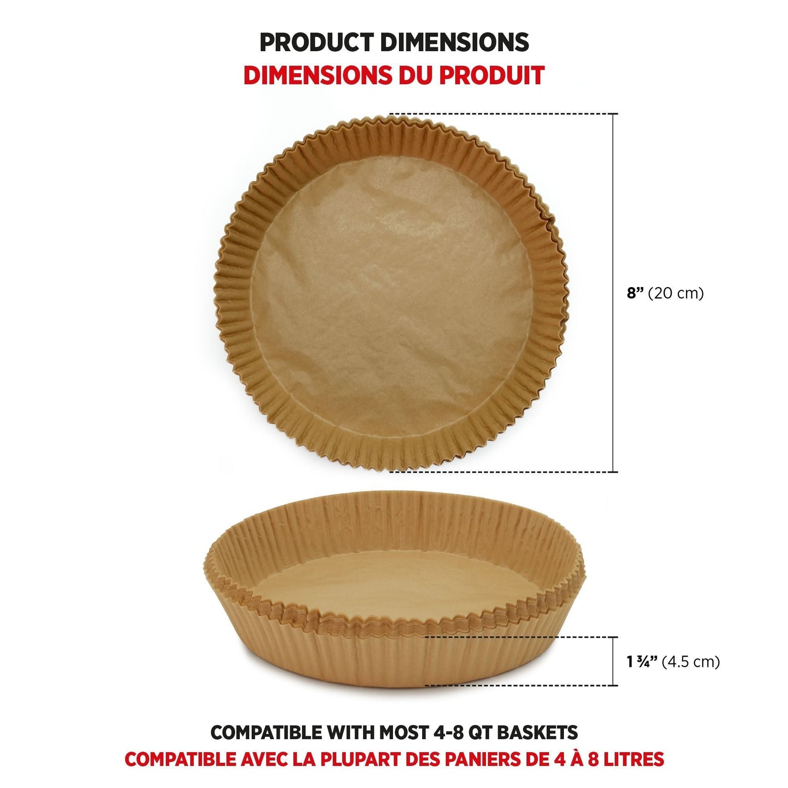 Round Non-Stick Parchment Paper Air Fryer Liner, 50-pk Y2P8 - product image 6