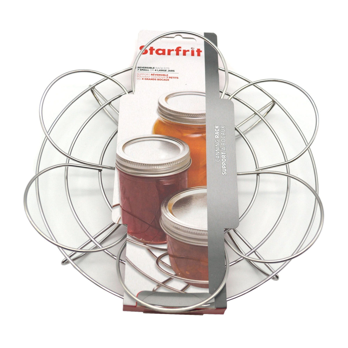 Stainless Steel Reversible Canning Rack, Holds 7 x 500 mL or 4 x 1-L Glass Mason Jars I2U3 - product image 1