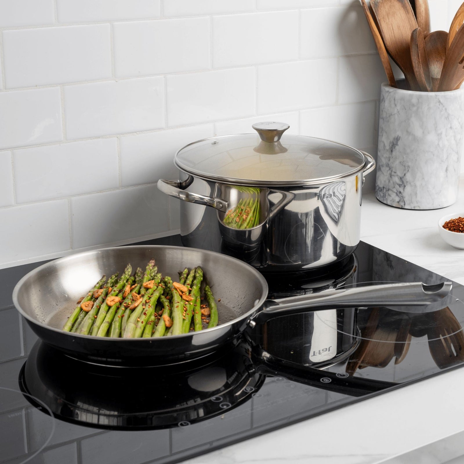 Viva Stainless Steel Cookware Set, Dishwasher & Oven Safe, Pots and Pans Set, 10-pc Q4P3 - product image 6