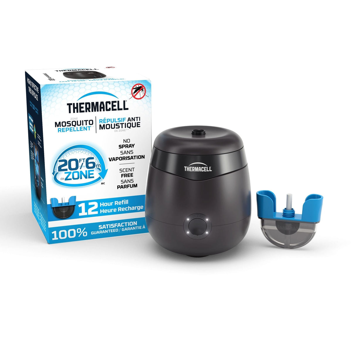 E-ZoneGuard Patio Rechargeable Mosquito Repeller with 12-Hr Refill and 5.5-Hr Battery, Charcoal L6U7 - product image 2
