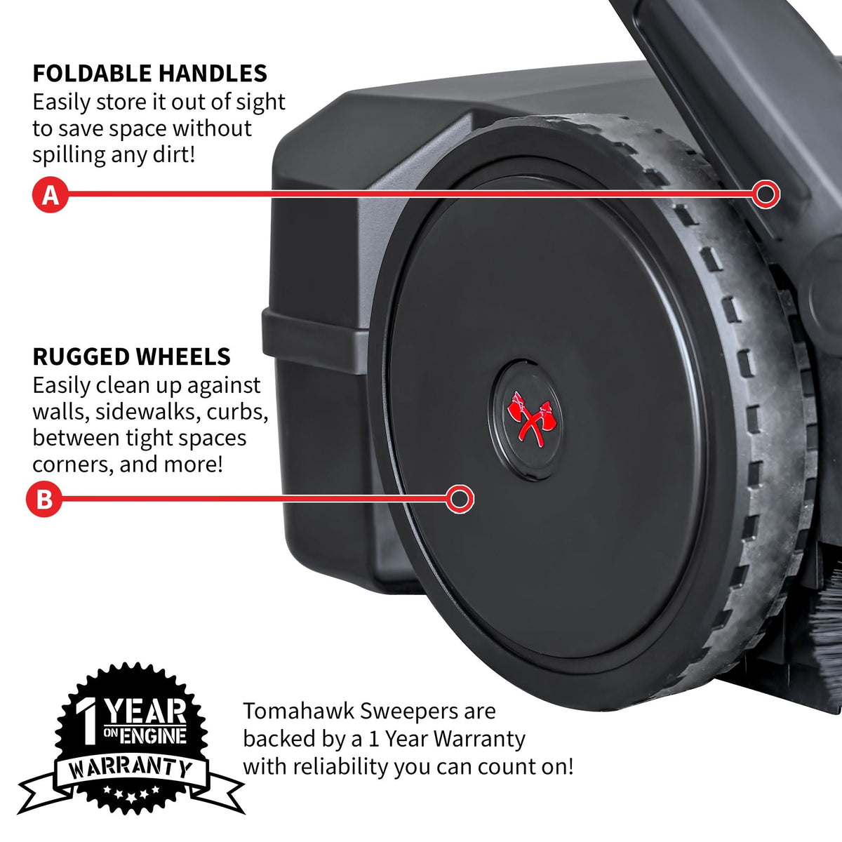 Electric Battery-Powered Push Sweeper, 30-in P6W5 - product image 4