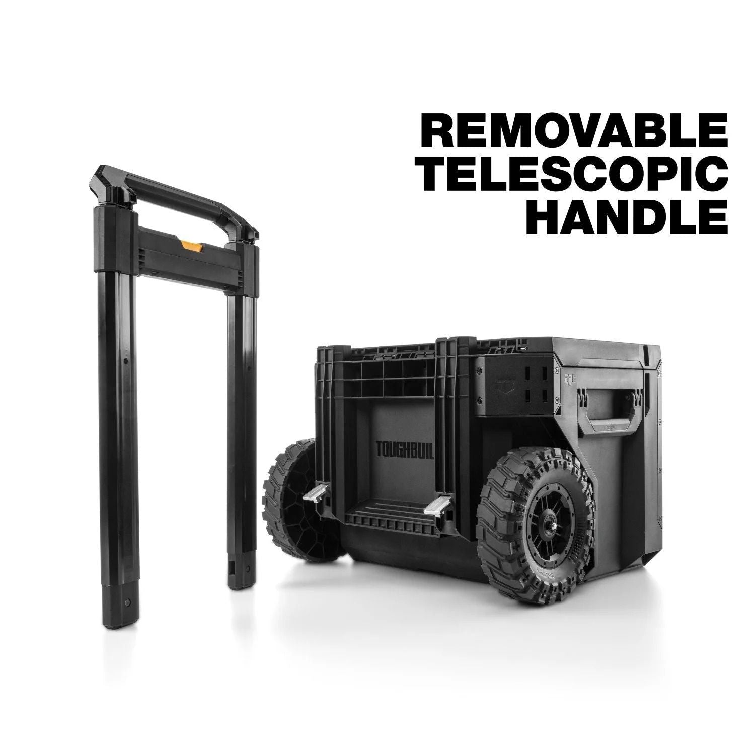 StackTech Portable Modular Plastic/Metal Rolling Tool Box with Handle and Inner Tray, IP65-Rated, Black N0C9 - product image 4