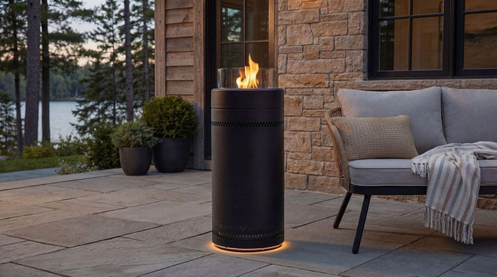LP Gas Fire Column with LED Glow Ring D4U1 - product image 6