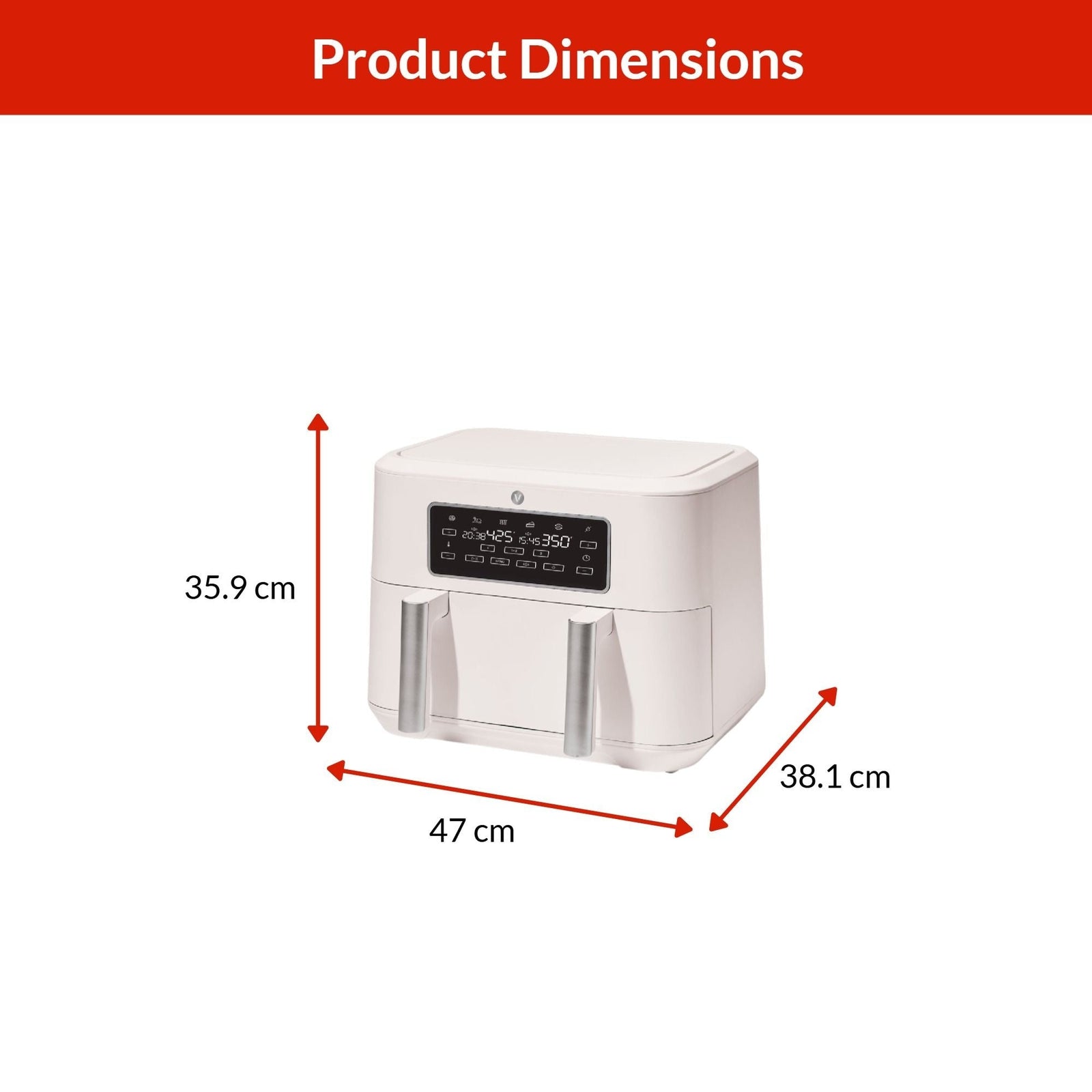 Colour Series Trizone Air Fryer, Shortbread Colour, 9-qt A7I3 - product image 4