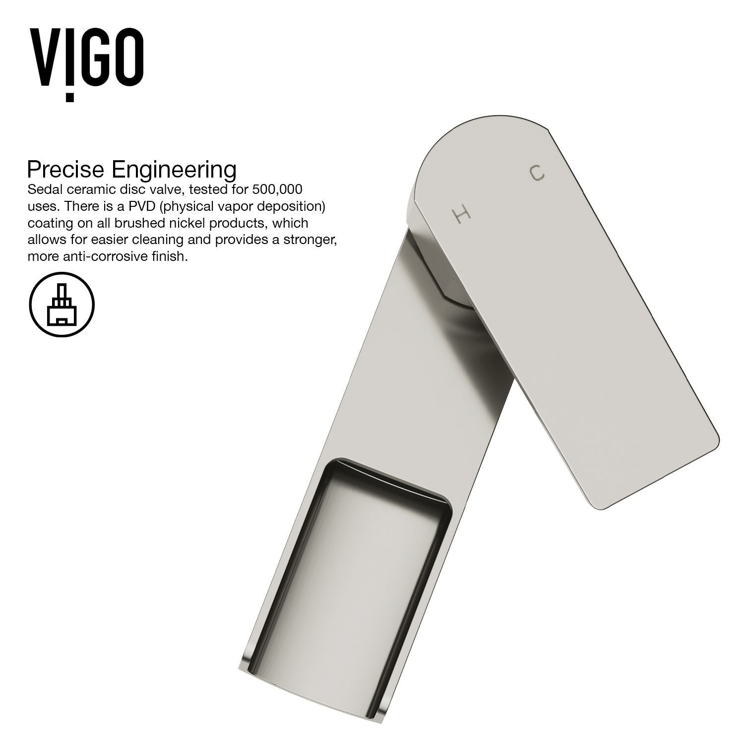 Amada 11-in Brushed Nickel Vessel Bathroom Faucet E0Y1 - product image 5