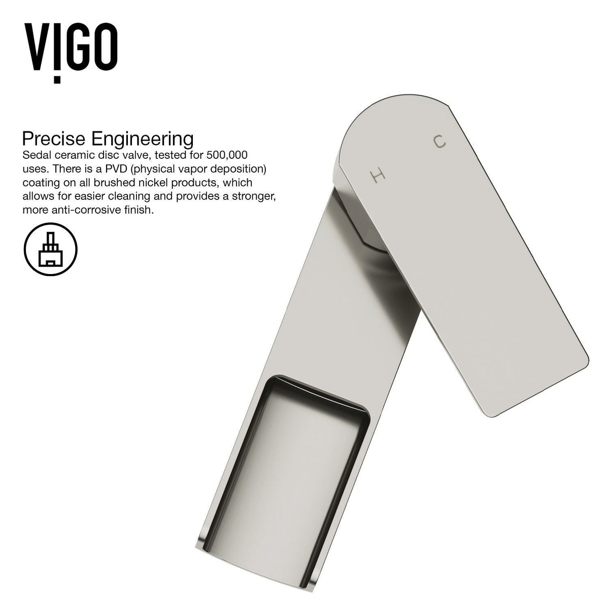 Amada 11-in Brushed Nickel Vessel Bathroom Faucet C4S0 - product image 5