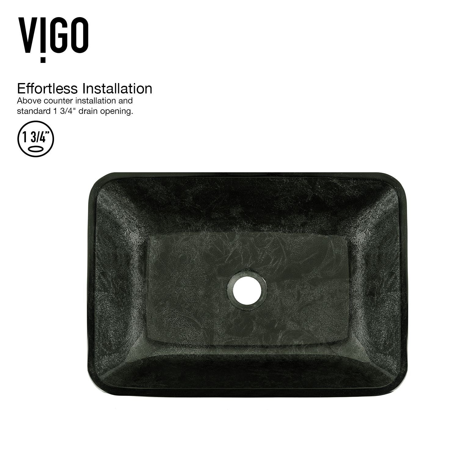 Glass Grey Onyx Bathroom Sink/Basin Set with Matte Gold Lexington Faucet and Rectangular Vessel S3B2 - product image 6