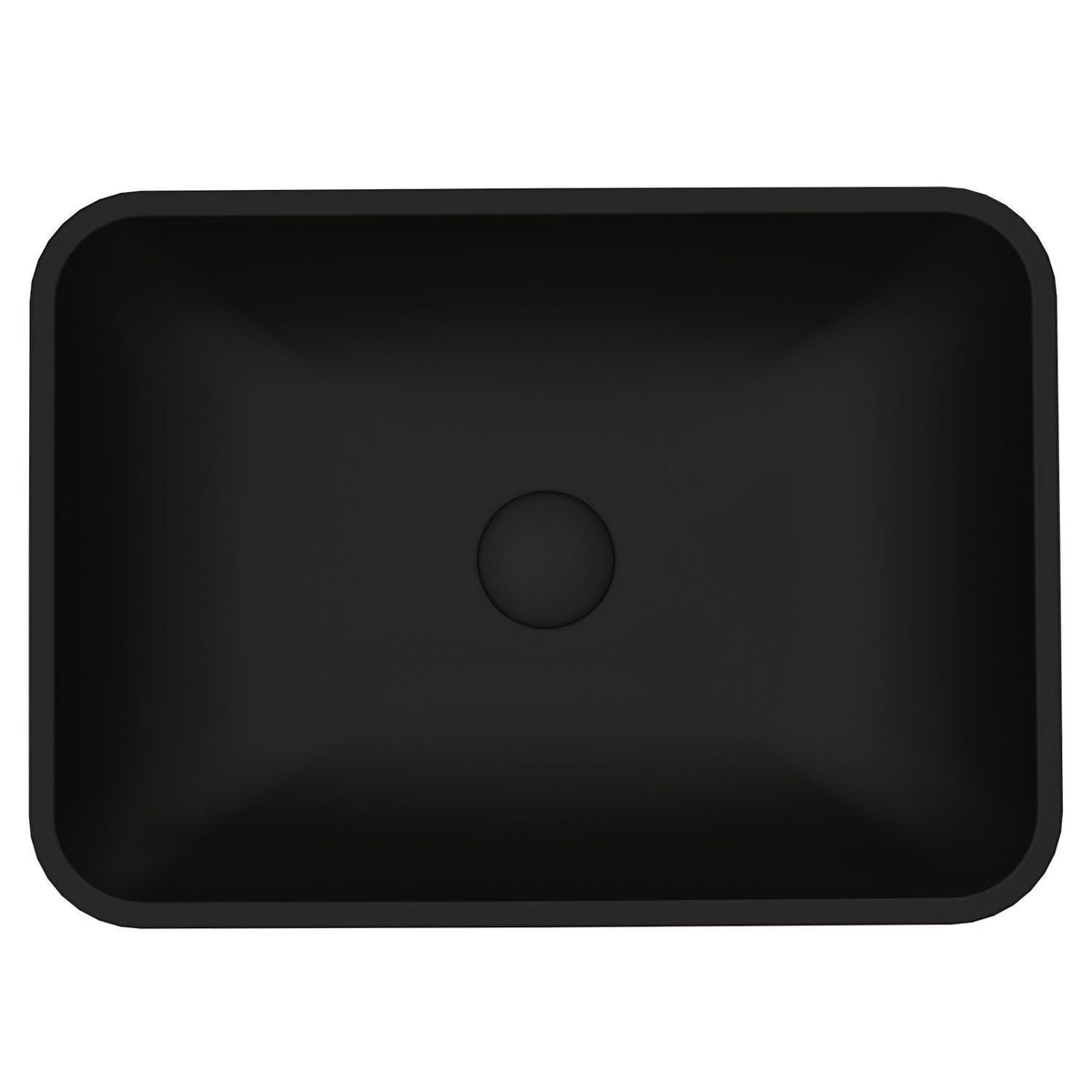 Sottile MatteShell Rectangular Vessel Bathroom Sink/Basin with Deep Bowl, Black P1U5 - product image 1