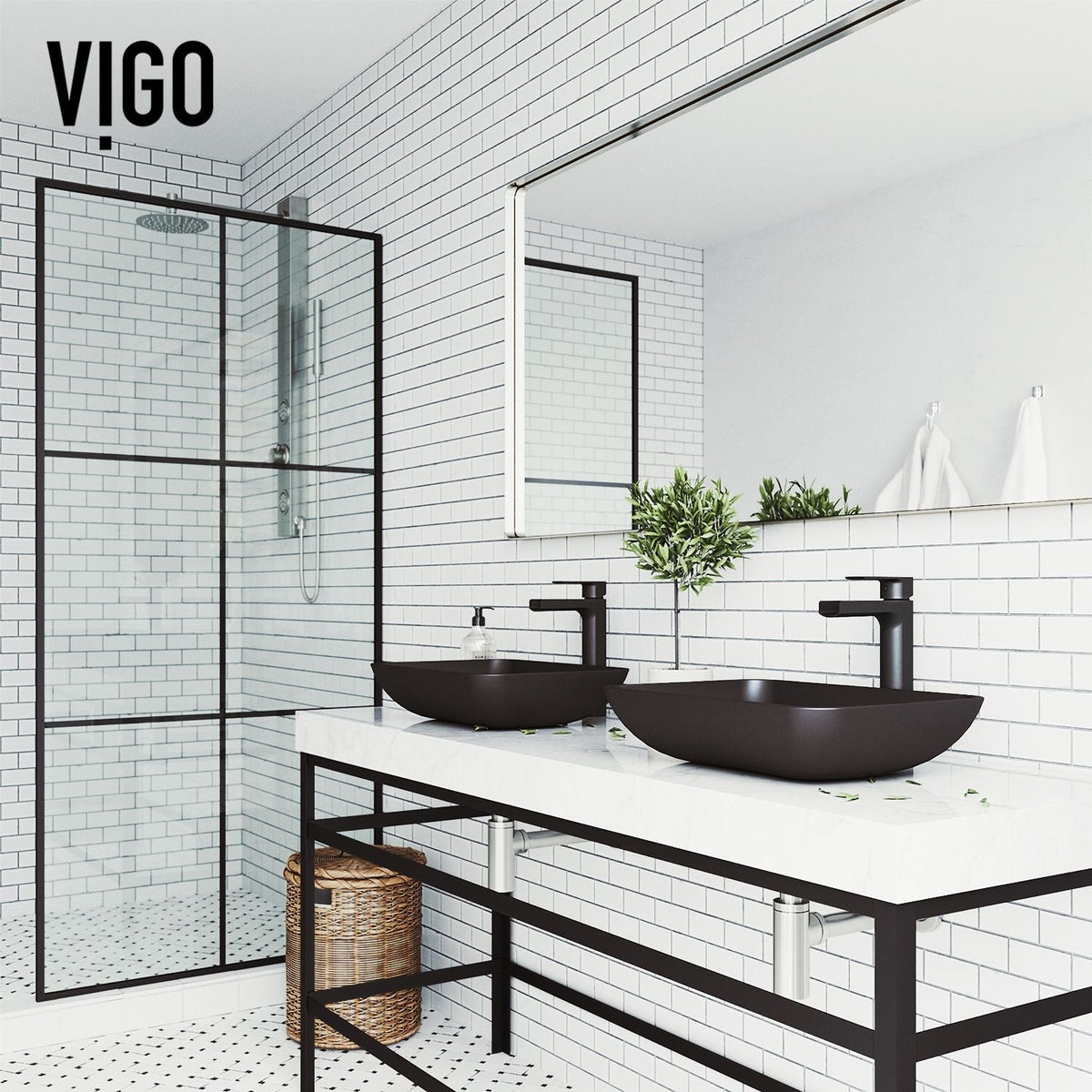 Sottile MatteShell Rectangular Vessel Bathroom Sink/Basin with Deep Bowl, Black P1U5 - product image 6