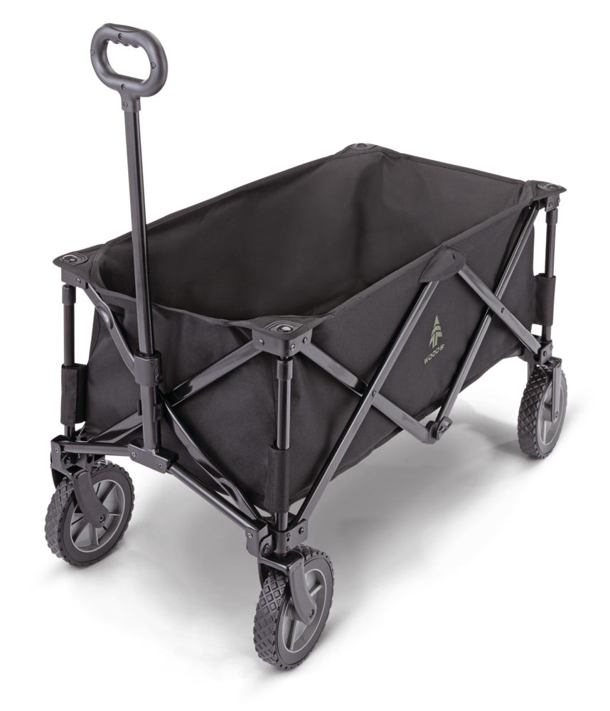 Outdoor Collapsible Folding Utility Standard Wagon & Carry Bag, 150 lb Capacity, Black V2E9 - product image 1