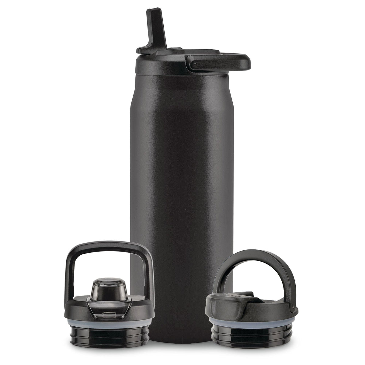 Core Vacuum Insulated Stainless Steel Bottle, 32-oz, Black, with Multi Lid W5O2 - product image 1