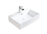 Bath Raylee Ceramic Vessel Bathroom Sink/Basin with Overflow, Glossy White V5L8 - product image 1