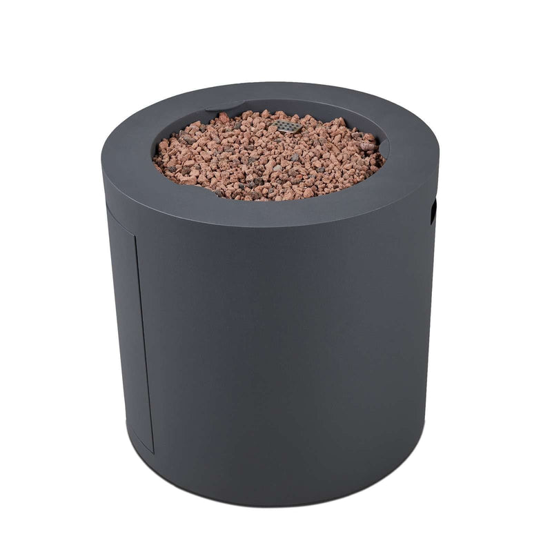 Steel Propane Fire Pit Hidden Tank in Slate, 24-in J2D3