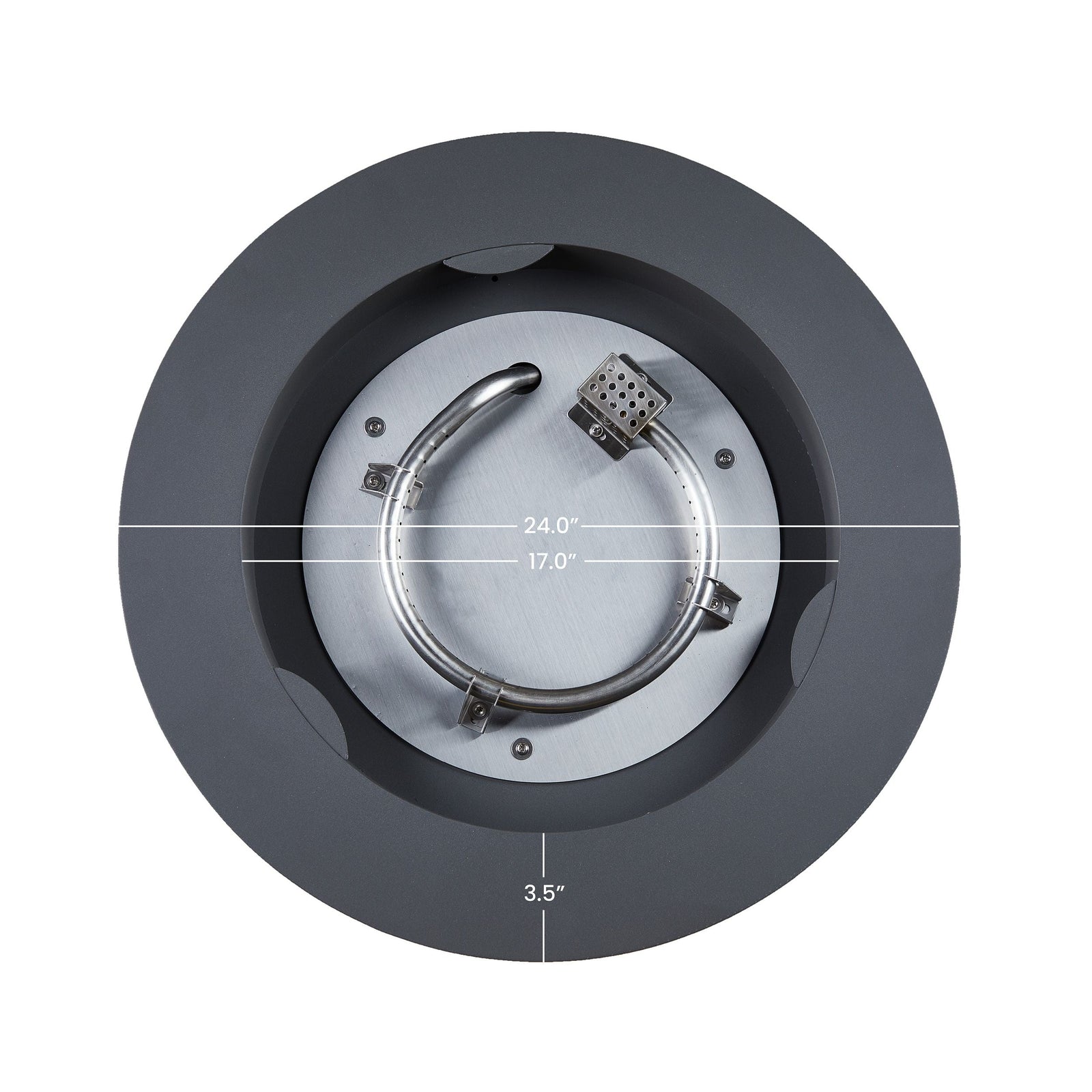 Steel Propane Fire Pit Hidden Tank in Slate, 24-in J2D3 - product image 5