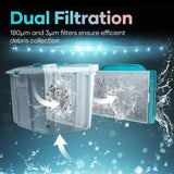 Scuba L1 Cordless Robotic Pool Cleaner, Tri-Motor, Advanced Filtration & Quick Drain, Ideal for Above-Ground Pools up to 1,100-sq.ft. P6F0 - product image 7