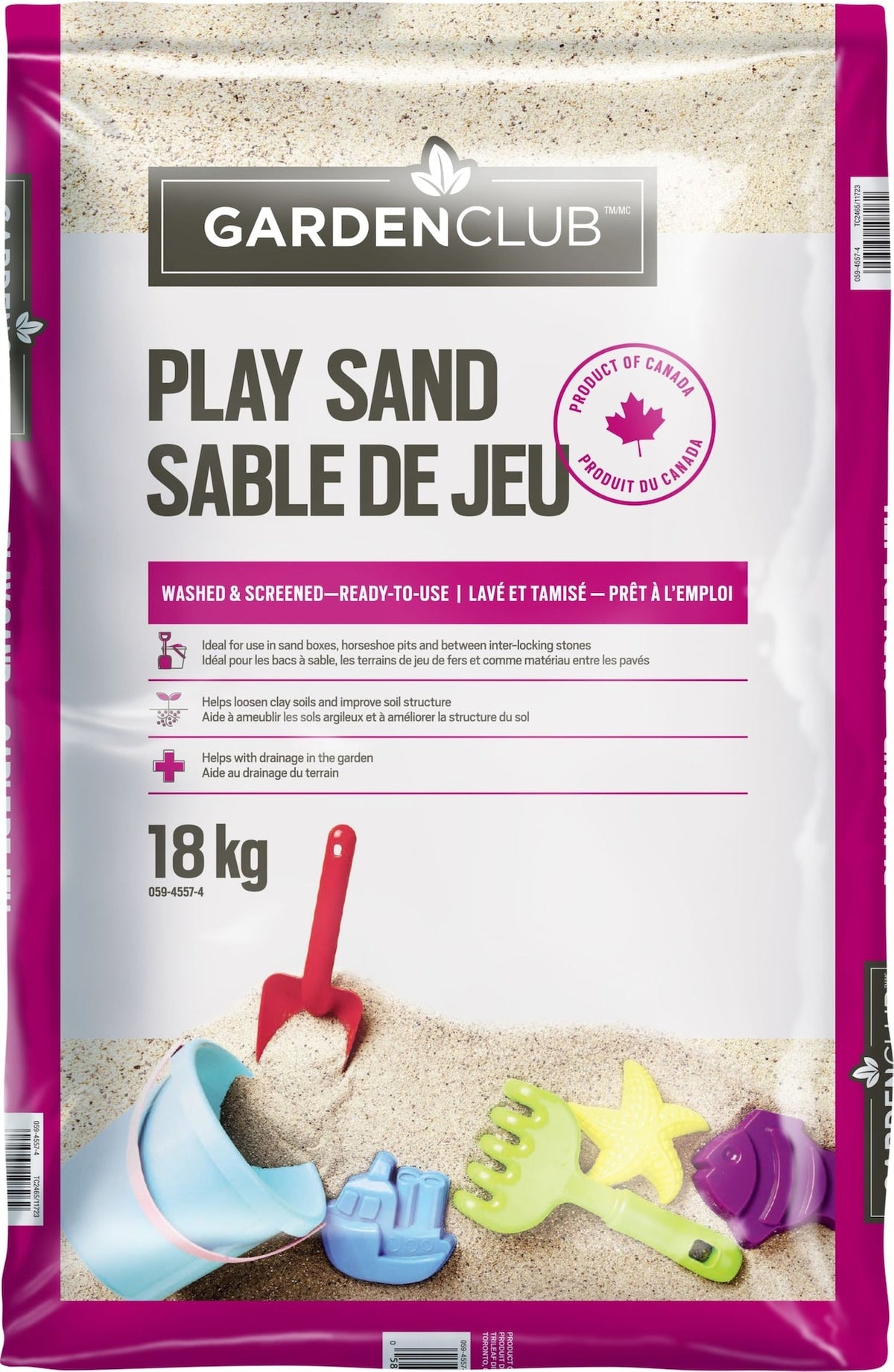 All Purpose Fine Granulated Washed Sandbox Play Sand, 18-kg K4K8 - product image 1