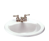 Cadet Round 4-in Center Drop-In Bathroom Sink/Basin with Overflow, White, 19-in Z7M9 - product image 1