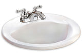 Cadet Round 4-in Center Drop-In Bathroom Sink/Basin with Overflow, White, 19-in Z7M9 - product image 2