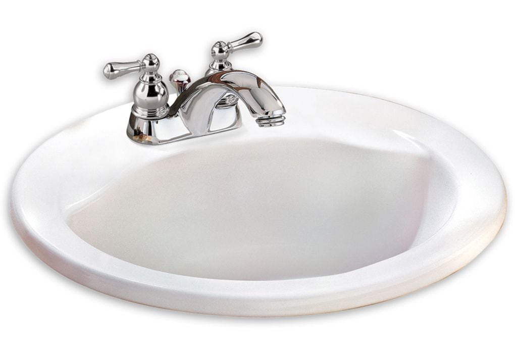 Cadet Round 4-in Center Drop-In Bathroom Sink/Basin with Overflow, White, 19-in Z7M9 - product image 2