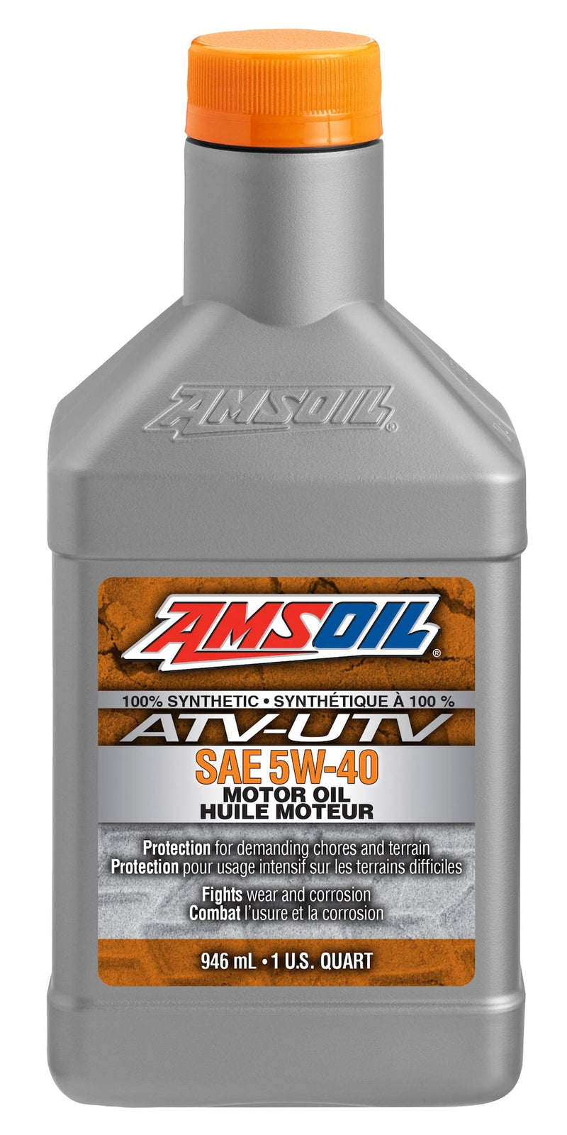 946-mL 100% Synthetic 5W40 ATV/UTV Engine Oil E4J5