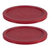 Plastic Lid Set, Red, 2-pc x 7-Cup F4M3 - product image 1