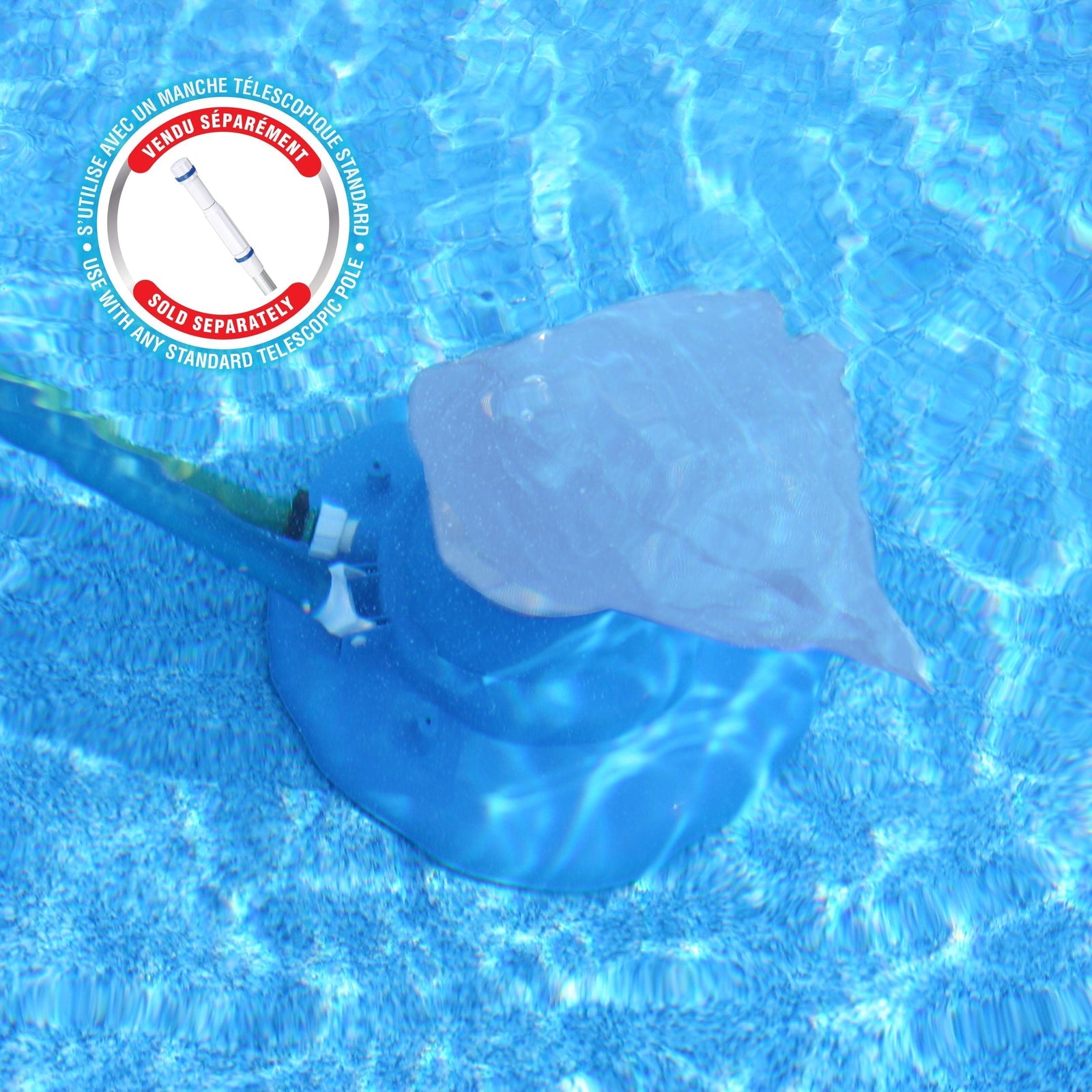 Pool Leaf Skimmer with Roller Wheels & Brushes, Garden Hose attachment T1M3 - product image 6