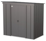 Classic Galvanized Steel Storage Shed, Charcoal, 6-ft x 4-ft C9O3 - product image 1
