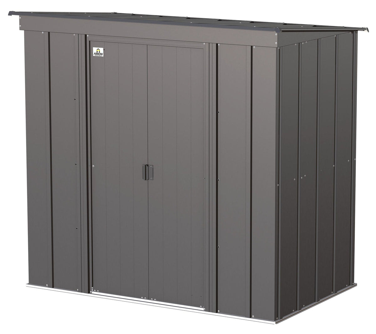 Classic Galvanized Steel Storage Shed, Charcoal, 6-ft x 4-ft C9O3 - product image 1