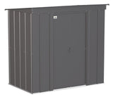 Classic Galvanized Steel Storage Shed, Charcoal, 6-ft x 4-ft C9O3 - product image 2