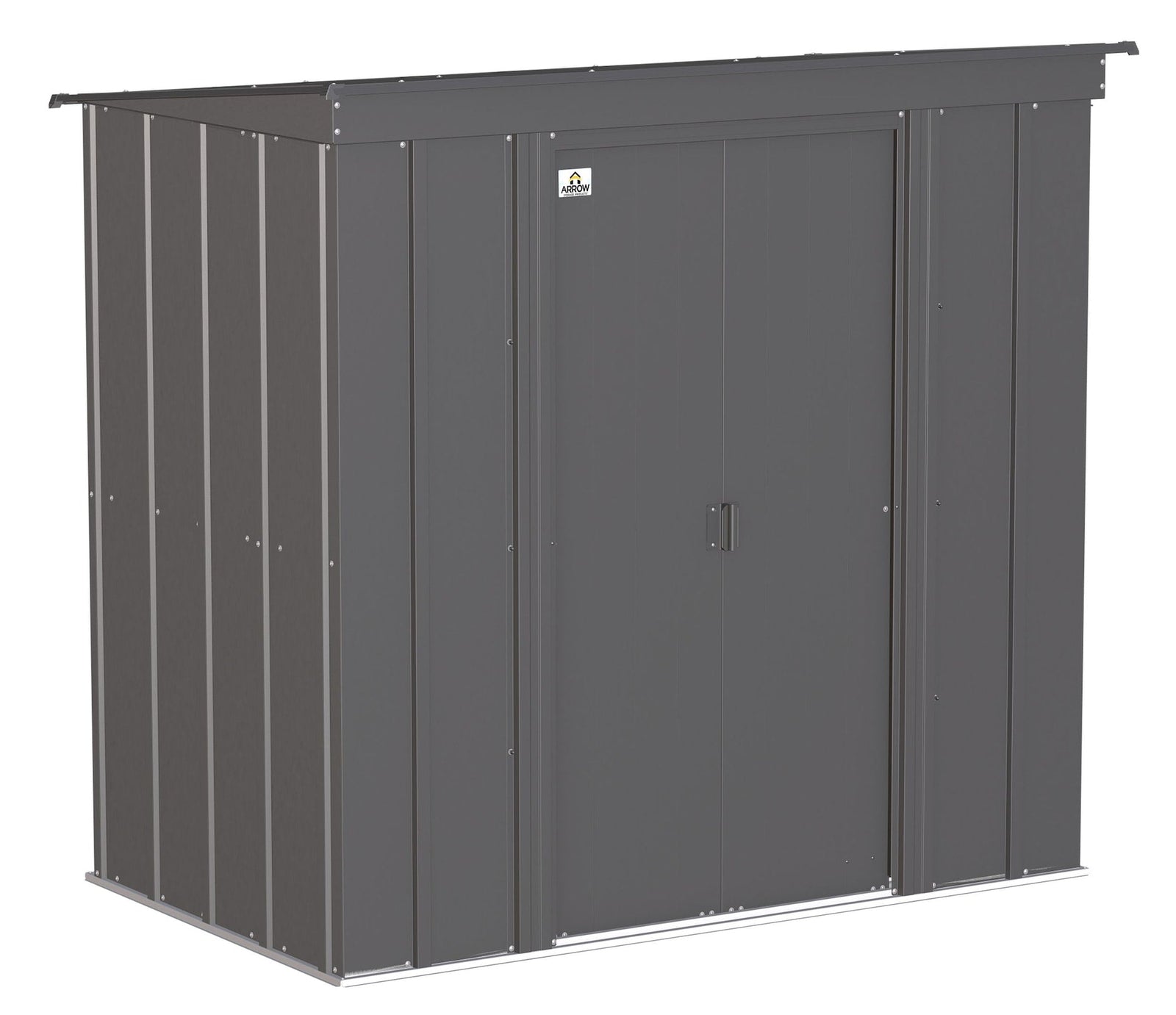 Classic Galvanized Steel Storage Shed, Charcoal, 6-ft x 4-ft C9O3 - product image 2