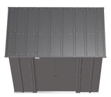 Classic Galvanized Steel Storage Shed, Charcoal, 6-ft x 4-ft C9O3 - product image 6