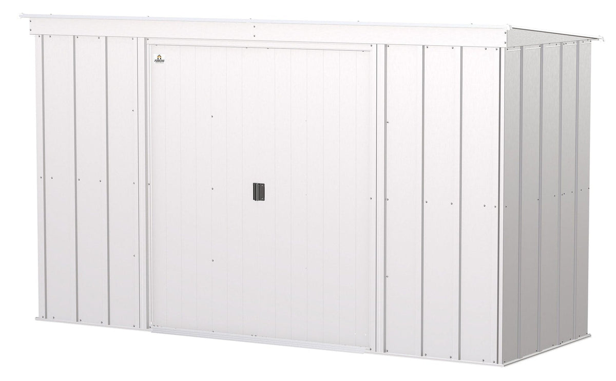 Classic Galvanized Steel Storage Shed, Flute Grey, 10-ft x 4-ft P5X2 - product image 1