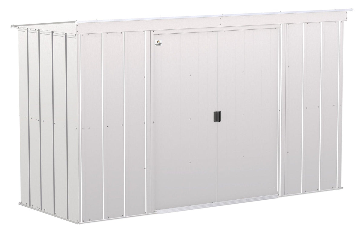 Classic Galvanized Steel Storage Shed, Flute Grey, 10-ft x 4-ft P5X2 - product image 2