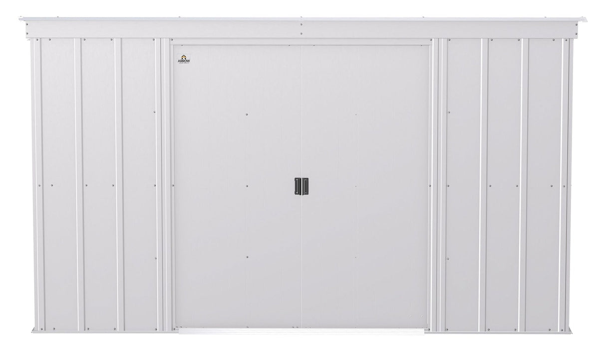 Classic Galvanized Steel Storage Shed, Flute Grey, 10-ft x 4-ft P5X2 - product image 3