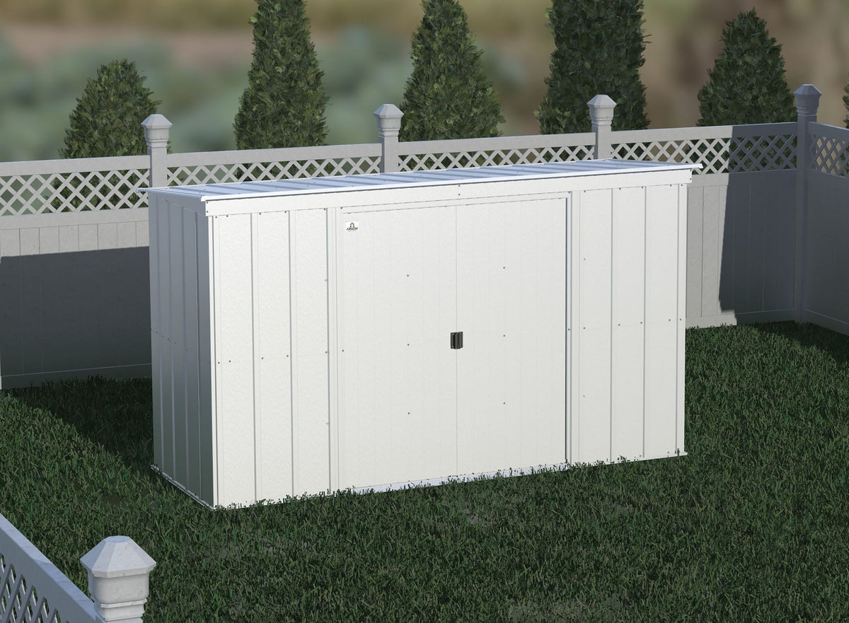 Classic Galvanized Steel Storage Shed, Flute Grey, 10-ft x 4-ft P5X2 - product image 8