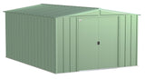 Classic Galvanized Steel Storage Shed, Sage Green, 10-ft x 14-ft P7K8 - product image 3