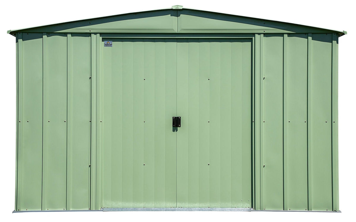 Classic Galvanized Steel Storage Shed, Sage Green, 10-ft x 14-ft P7K8 - product image 4