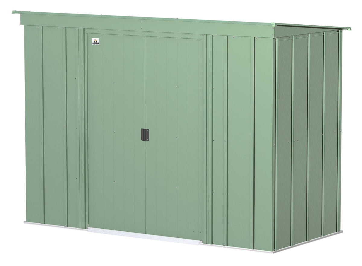 Classic Galvanized Steel Storage Shed, Sage Green, 8-ft x 4-ft Y5P0 - product image 2