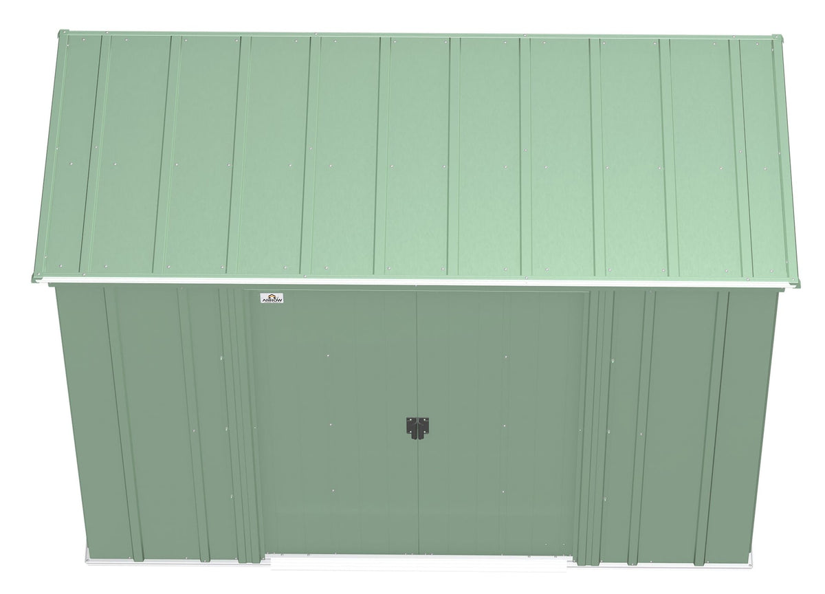 Classic Galvanized Steel Storage Shed, Sage Green, 8-ft x 4-ft Y5P0 - product image 6