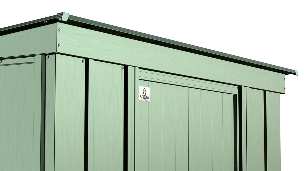 Classic Galvanized Steel Storage Shed, Sage Green, 8-ft x 4-ft Y5P0 - product image 8