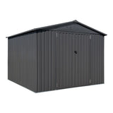 Double Swing Door Outdoor Metal Storage Shed with Sloped Roof, Charcoal, 10-ft x 10-ft B0X1 - product image 1
