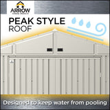 Elite 10x12-ft Cool Grey Corrosion-Resistant Steel Storage Shed B4F2 - product image 8