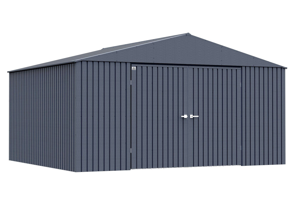 Elite 14x12-ft Anthracite Corrosion-Resistant Steel Shed U1B4 - product image 5